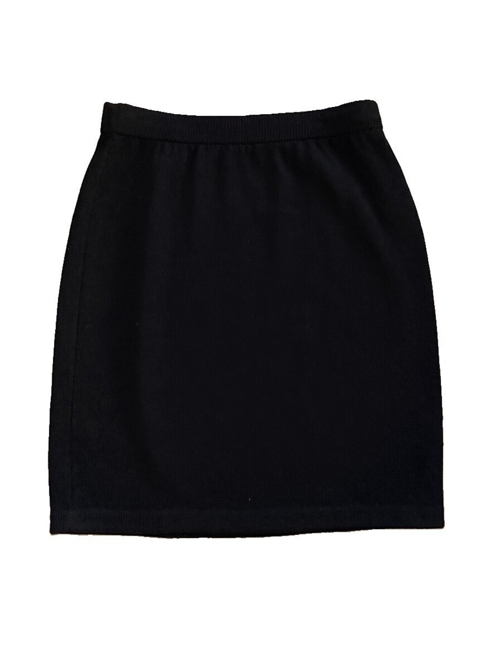 St. John Basics Knit Pencil Skirt Womens 2 Black Pull On Career Stretch USA